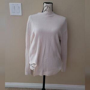 Express  Cream Off White Ribbed Sweater